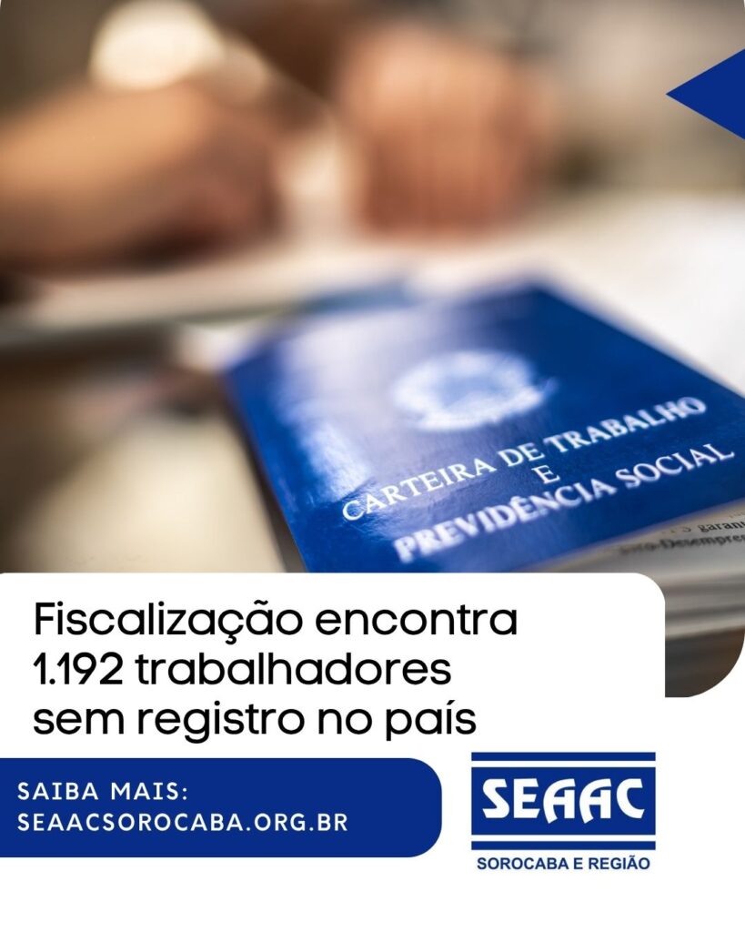 Fiscalização encontra 1.192 trabalhadores sem registro no país
